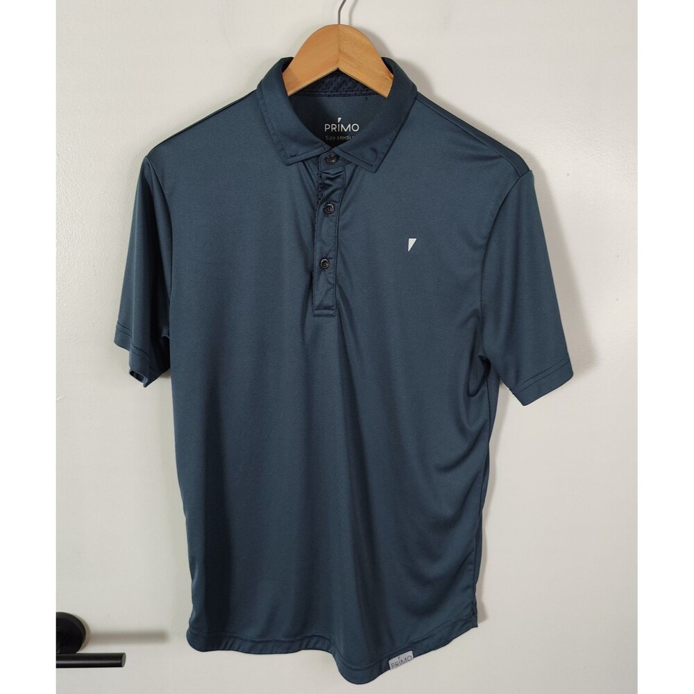 Primo Golf Polo Shirt Mens Size Medium Blue Stretch Performance